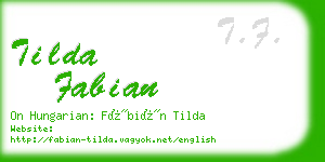 tilda fabian business card
